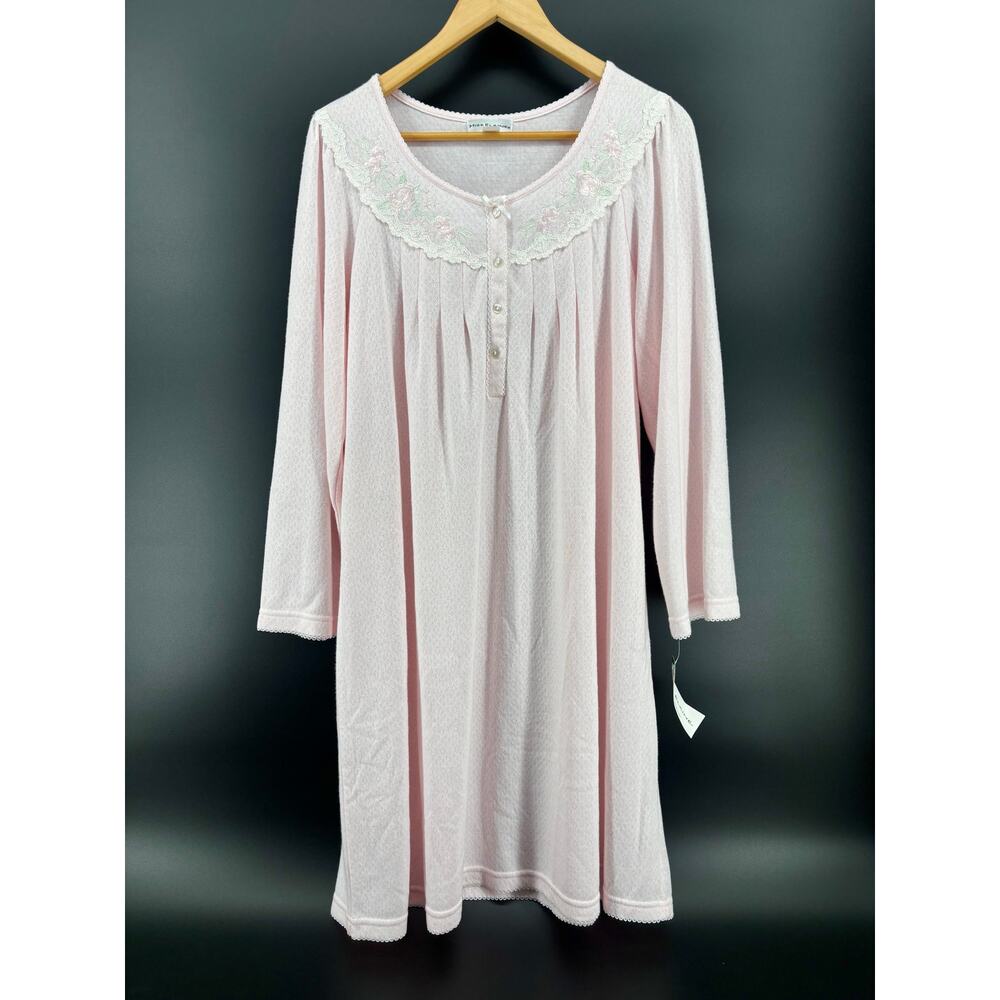 Vintage Miss Elaine Pink Nightgown Large Coquette Cottagecore